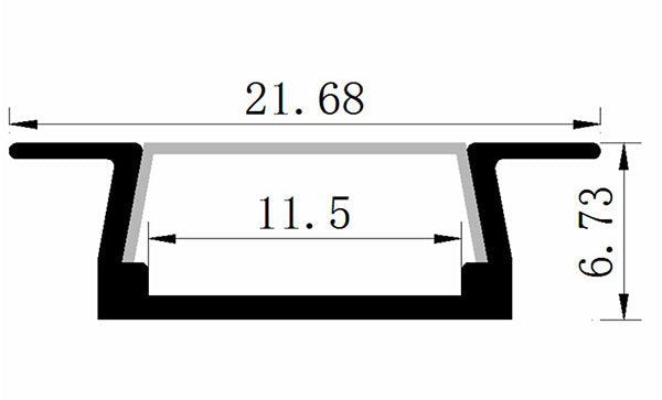 Barra de luz LED de perfil de aluminio de 5 V 6000 K blanco 2,5 pies 