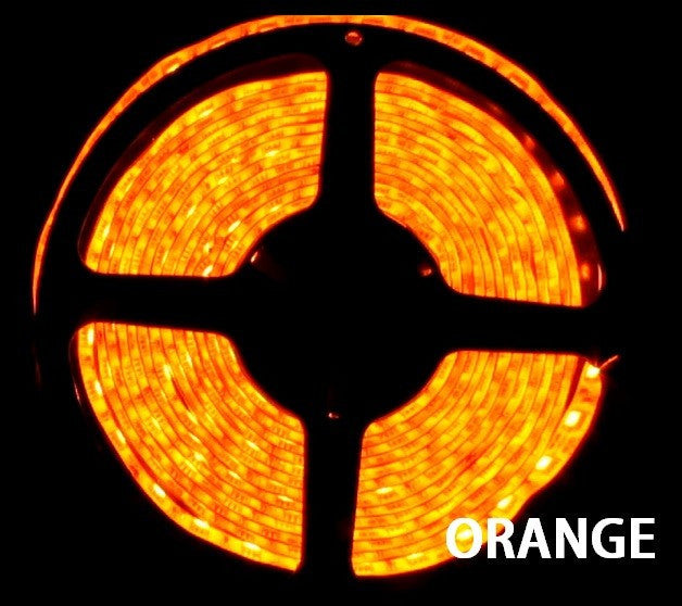 12V LED Strip Lights ~ 12V Single Color Light Strips ~ 5050SMD Single Color ~ 5050 Single Color LED Kit - 5050SMD NovaBright Orange Super Bright Flexible LED Light Strip 16 Ft Reel Kit