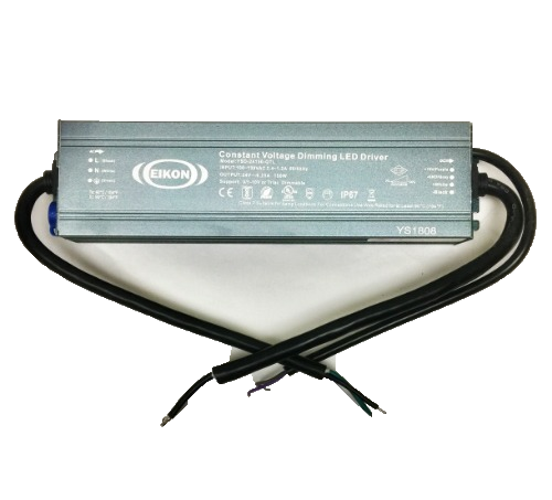 Eikon EKT-150W-24V LED Triac Dimmable Constant Voltage Driver Power Supply UL 24V 150W IP67 Waterproof