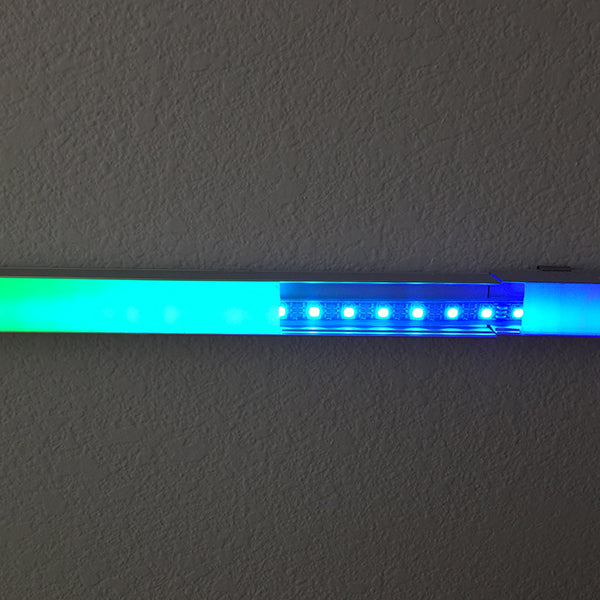 1 Inch Square Aluminum Track with Diffuser For LED Strips 1 Meter Leng ...