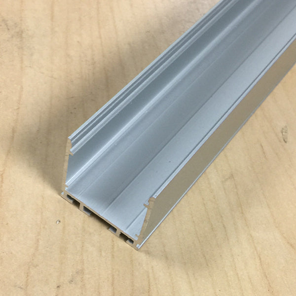 Carril de aluminio cuadrado de 1 pulgada con difusor para tiras LED de 1 metro de longitud