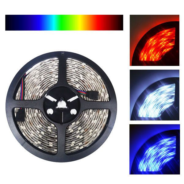 24V LED Strip Lights - 24V 5050 Color Changing RGB Super Bright LED Strip Light 16 Ft Reel 150 LED Kit
