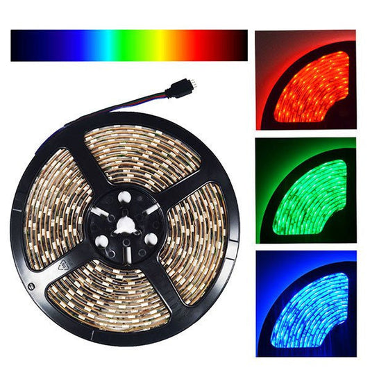 24V LED Strip Lights - NovaBright 24V 5050SMD Color Changing RGB Super Bright LED Strip Light 16 Ft Reel 300 LEDs Kit