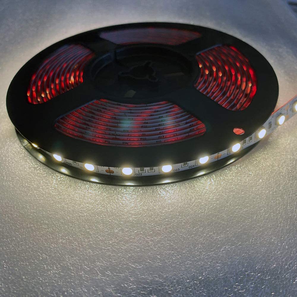 Nova Bright - Tiras de luces LED de grado comercial - Iluminación de cinta flexible fácil de instalar con tiras adhesivas profesionales 3M - Regulable - No impermeable - Certificado UL - 300 LED - 12 V CC - Cálido 