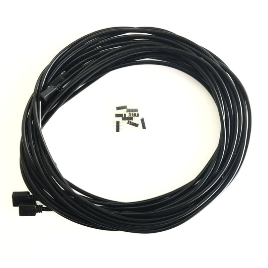 Cable de extensión RGB negro de 2 metros y 6,56 pies con 4 cambios de color para tiras de LED RGB de 4 pines (4 piezas)