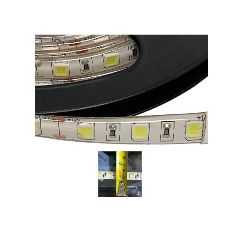 NovaBright Tira de luz LED flexible 5054SMD de espectro completo, color blanco, carrete de 16 pies, 6000 K, kit para iluminación debajo de gabinetes, exhibiciones, vitrinas, ventanas 