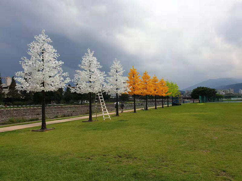 RGB Remote Control Cone Shaped Ginkgo LED Tree 6M 20FT Tall GT-2813