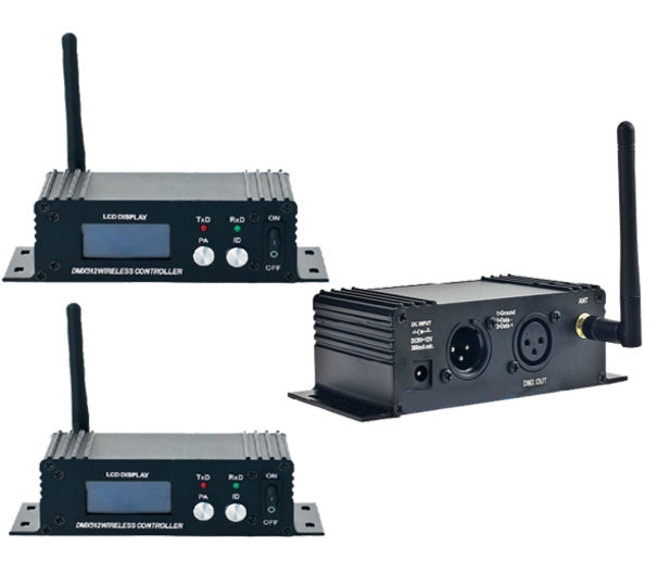 Transmisor o Receptor DMX Inalámbrico DMX512 Pantalla Digital de 2.4GHz Distancia de Comunicación de 400 Metros XLR3