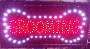 LED Signs - Grooming LED Business Sign 19x10 Inches QC-992