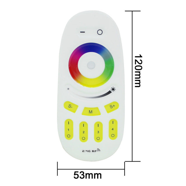 E27 6W Milight RGBW RGBWW bombilla LED con 2,4G 4 zonas inalámbrico led RF control remoto regulable luz LED decoración del hogar