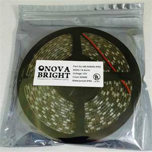 UL Approved Strips;Exhibit & Trade Show Lights - NovaBright 12V UL Approved 5050SMD LED Strip Light Warm White 3000K IP65