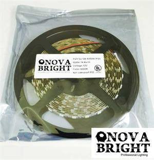 UL Approved Strips;Exhibit & Trade Show Lights - NovaBright 12V UL Approved 5050SMD LED Strip Light White 6000K IP20 Kit